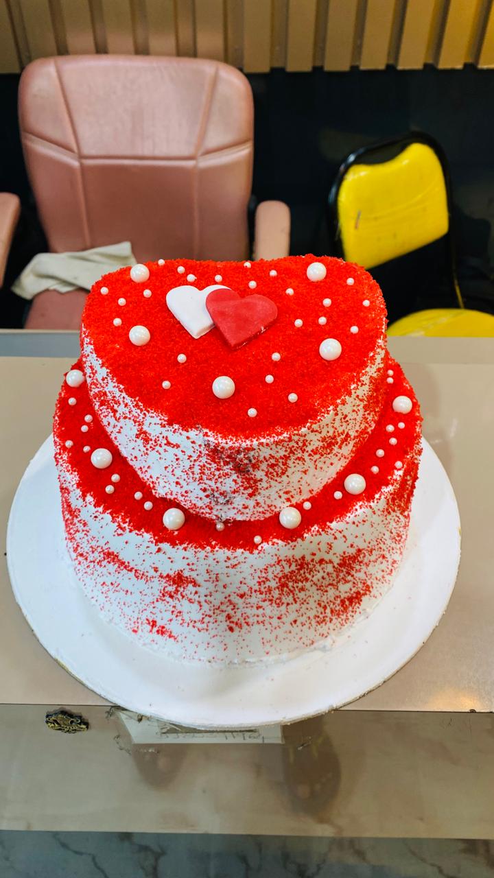 Red velvet cream cake from Hatti's Kalaburagi